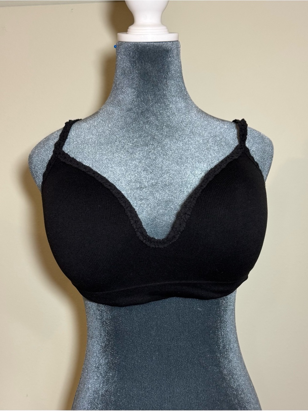 Victoria's Secret Black Lace-Trim Wireless Bralette